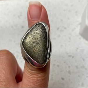 BARSE STERLING SILVER PYRITE RING